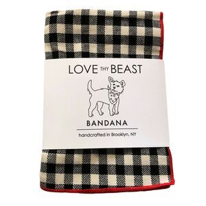 Love Thy Beast Buffalo Plaid Cotton Dog Bandana